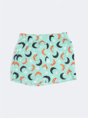 Kid's Girl's Graphic Printed Short,Aqua