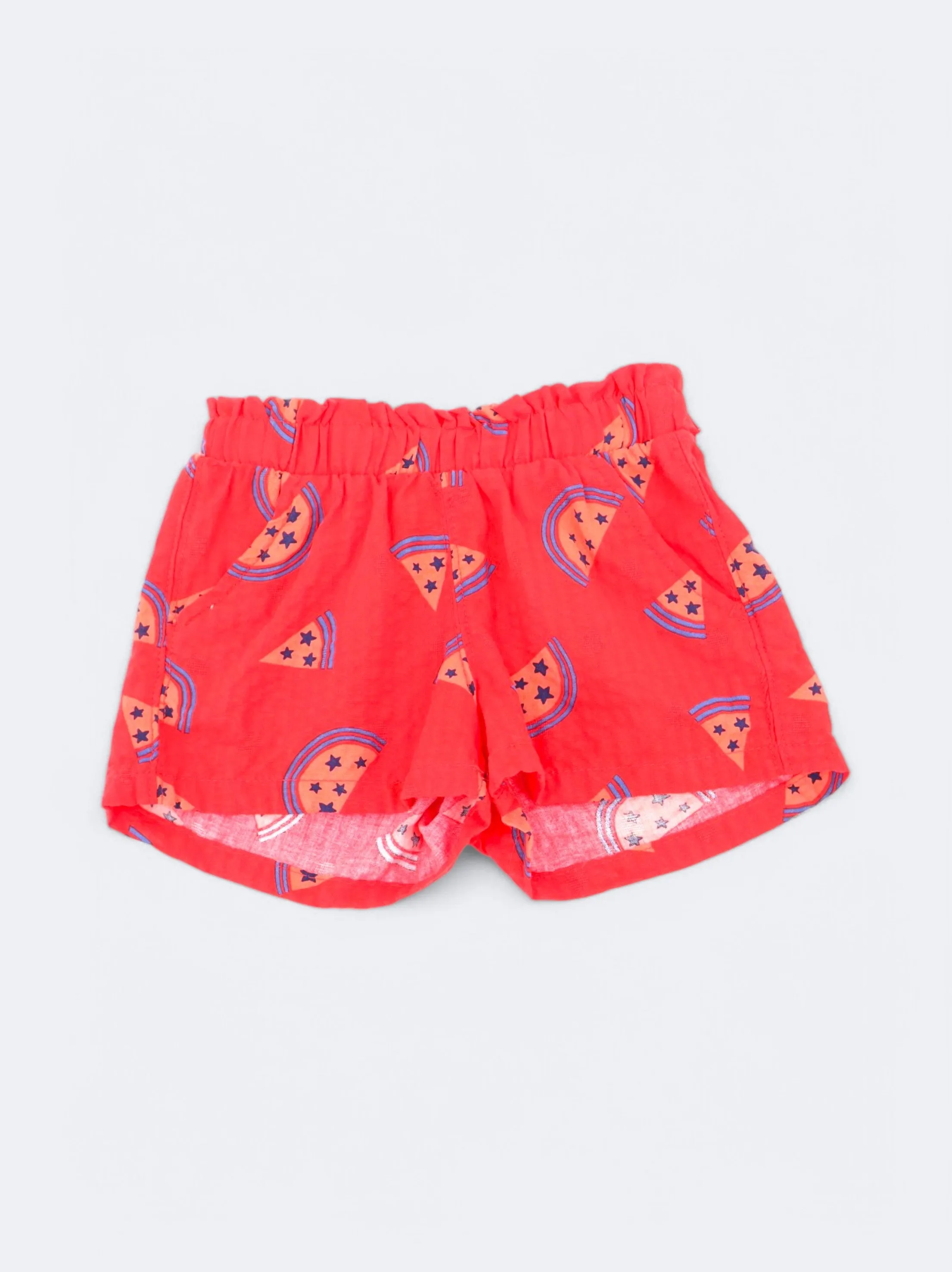 Kids Girl's Graphic Printed Shorts,Red