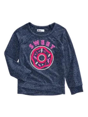 Kids Girl's Graphic Printed Top,Navy