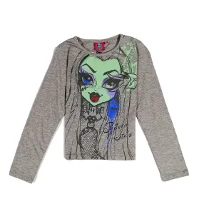 Kids Girl's Graphic Top,Grey