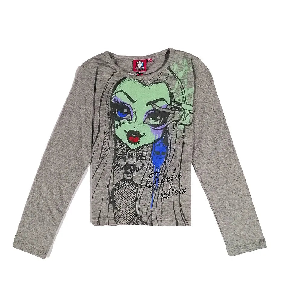 Kids Girl's Graphic Top,Grey