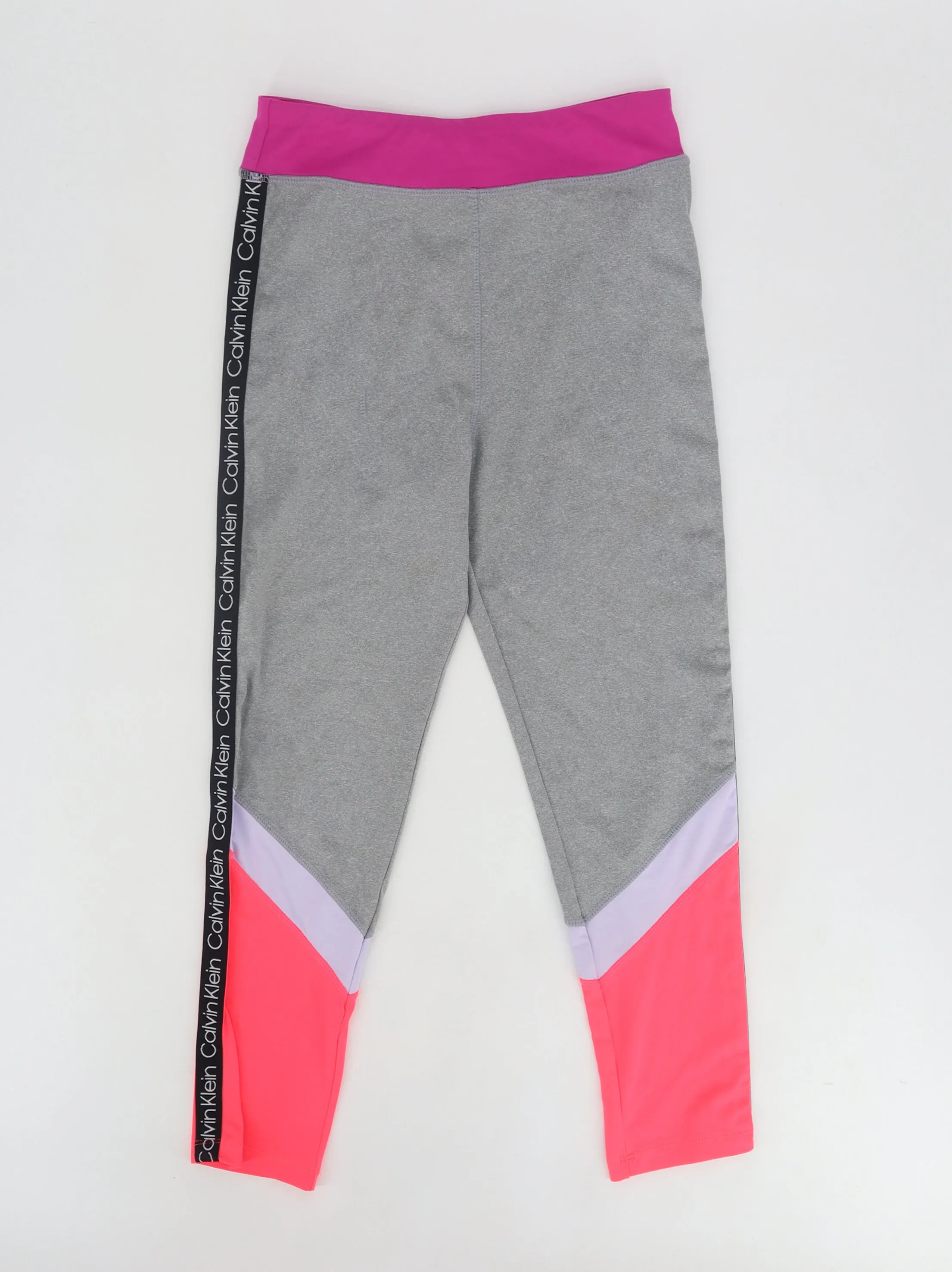 Kids Girl's Logo Brand Printed On Side Leggings,Multi