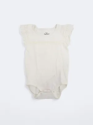 Kid's Girl's Plain Bodysuit,White