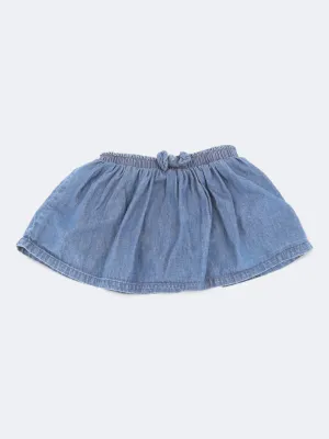 Kids Girl's Plain Denim Skirt,Navy