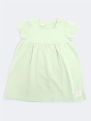 kid's Girl's Plain Dress,Light Green