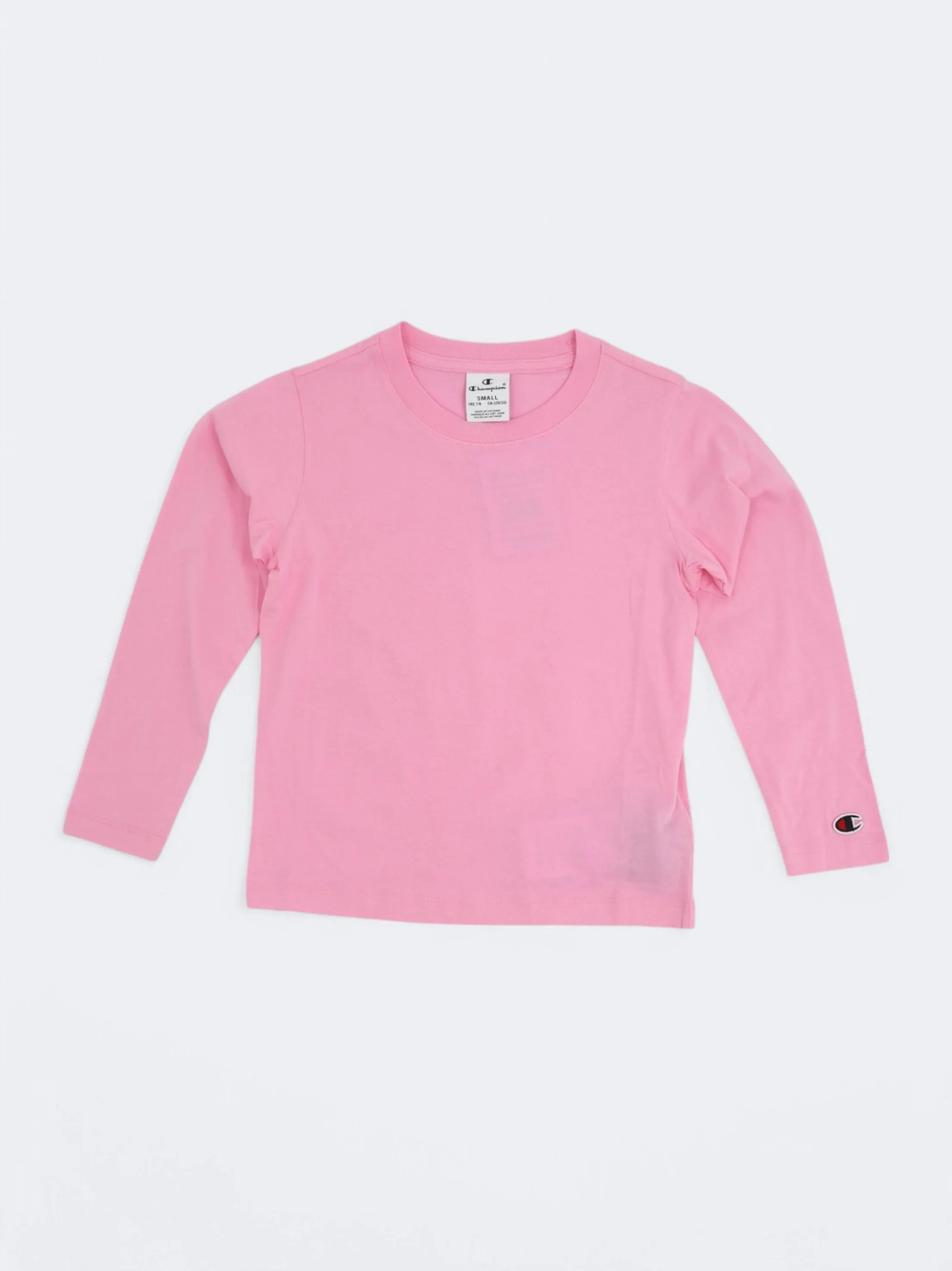 Kid's Girl's Plain Long Sleeve Top,Pink