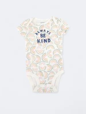 Kids Girl's Printed Bodysuit,White