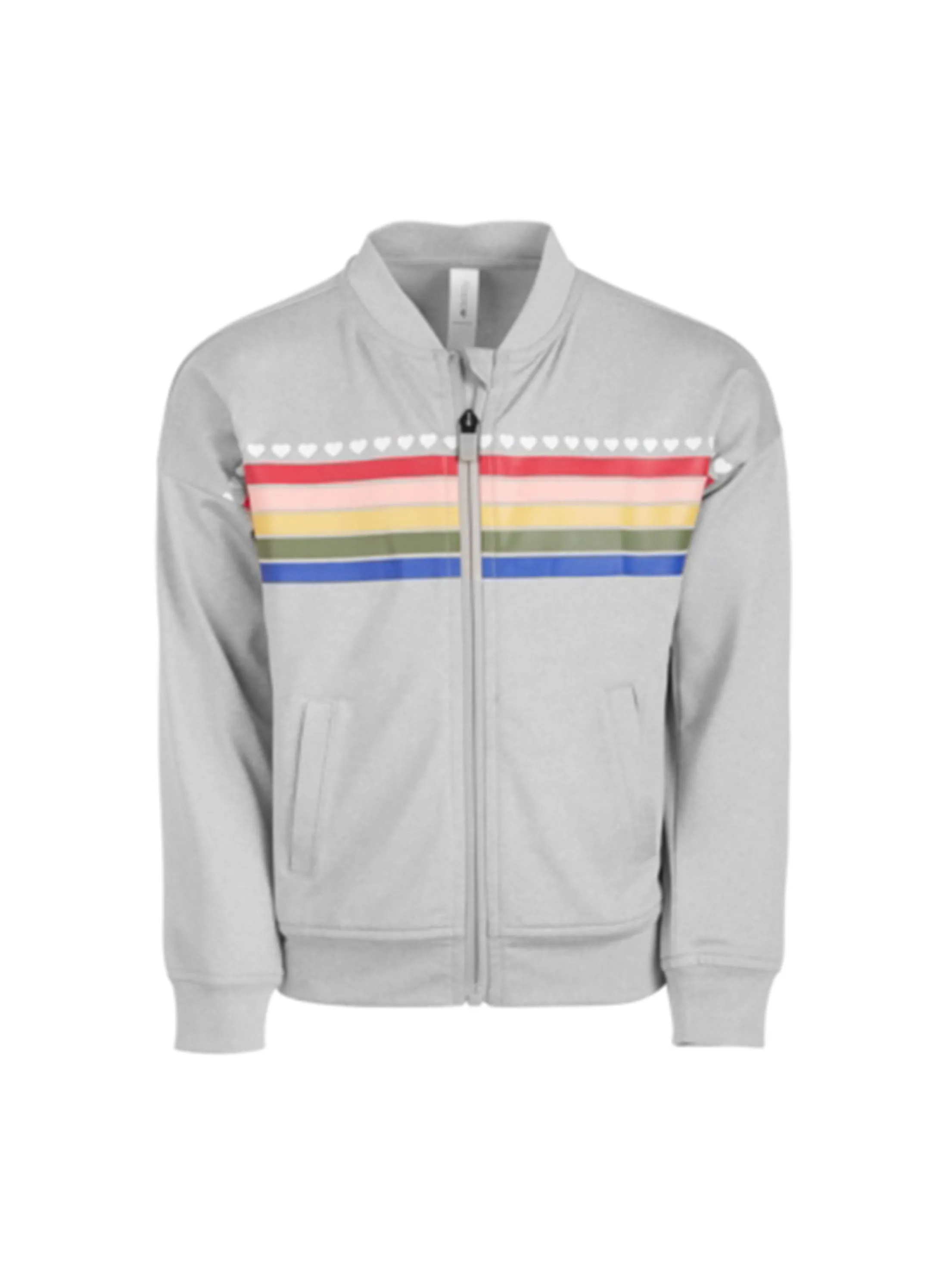Kids Girl's Printed Jacket,Grey