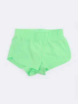 Kid's Girl's Printed Short,Light Green