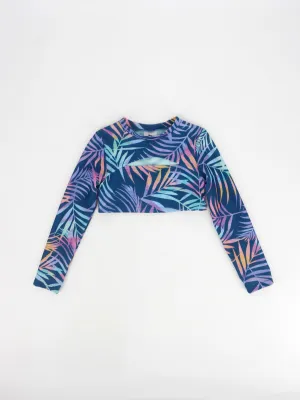 Kids Girl's Printed Swim Top,Multi