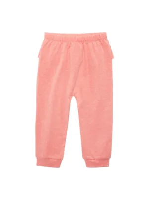 Kids Girl's Ruffled Jogger Pant,Peach