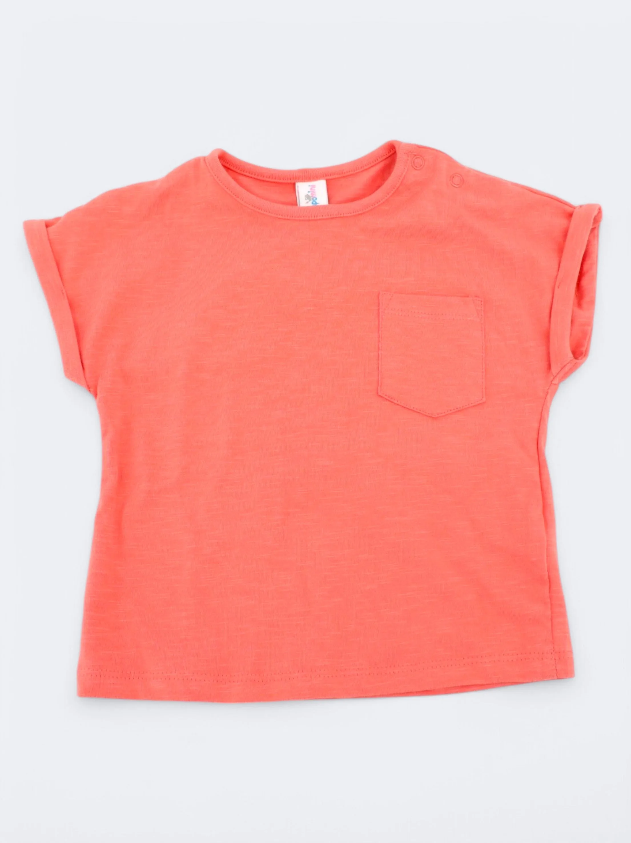 Kids Girl's Side Pocket Top,Peach