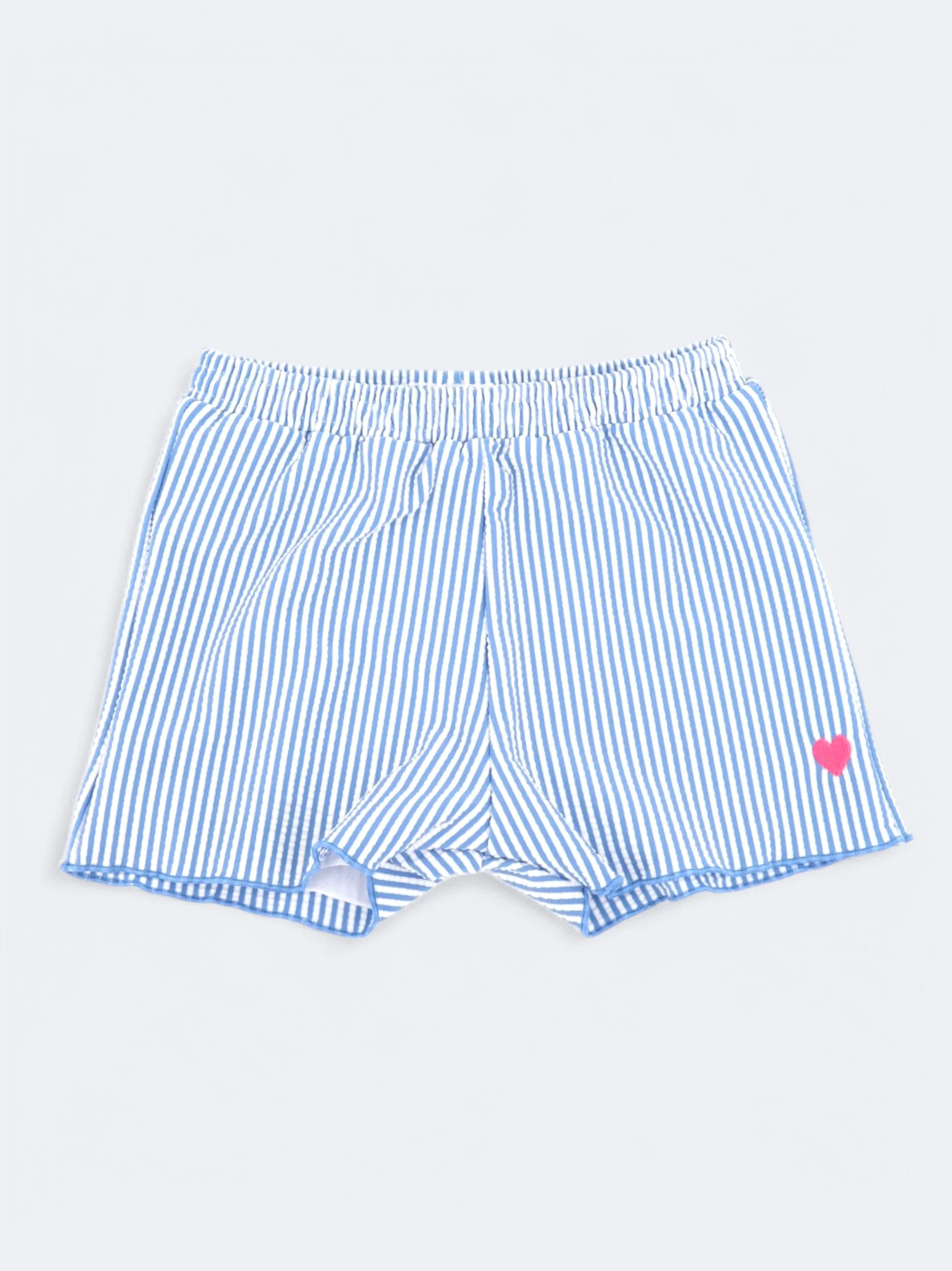 Kids Girl's Striped Shorts,Blue/White