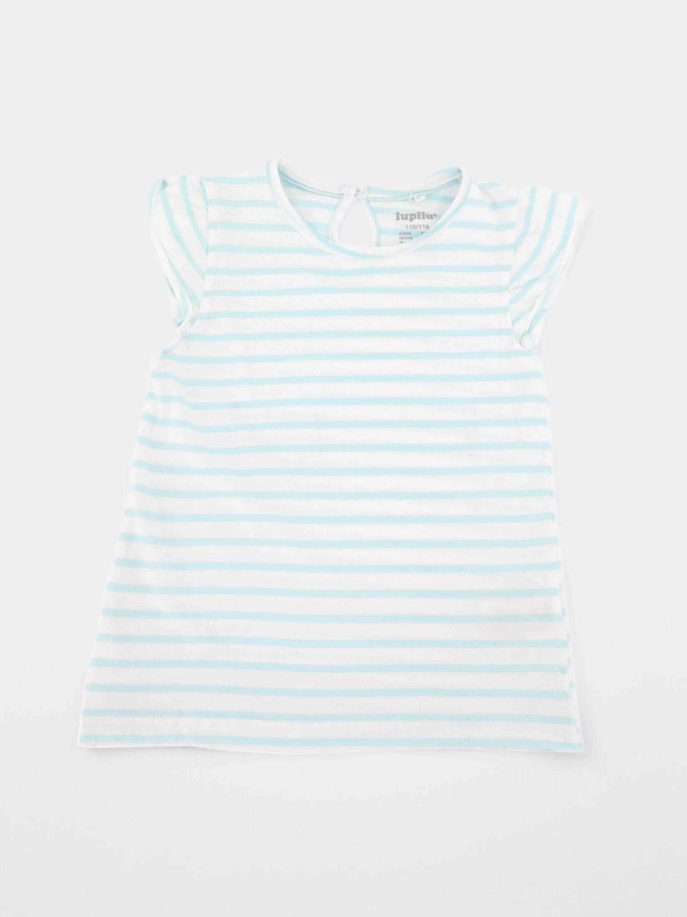 Kids Girl's Striped Top,Mint/White