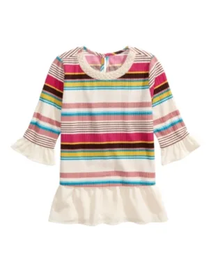Kids Girl's Striped Top,Multi