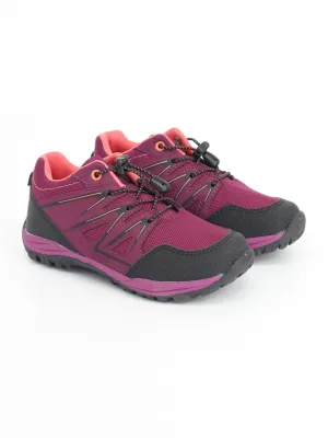 Kids Girl's Textured Hiking Shoes,Dark Pink
