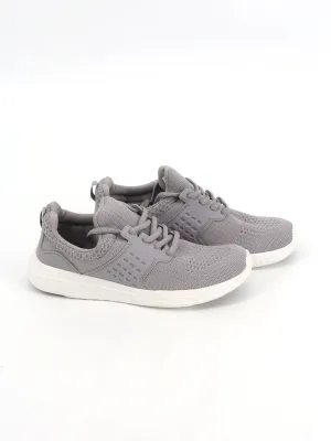 Kids Girl's Textured Sneakers,Light Grey