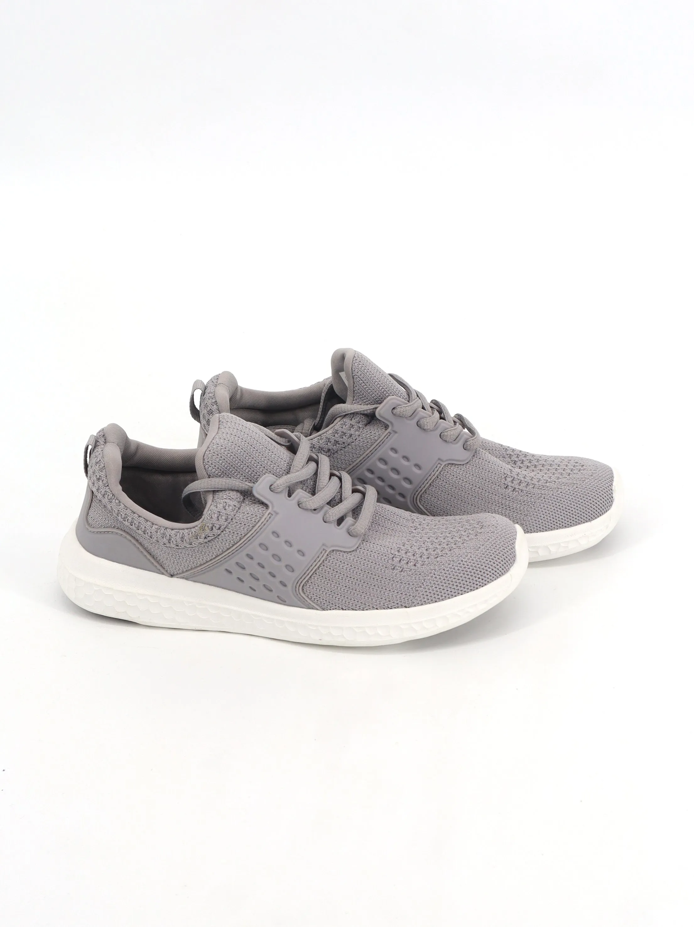 Kids Girl's Textured Sneakers,Light Grey