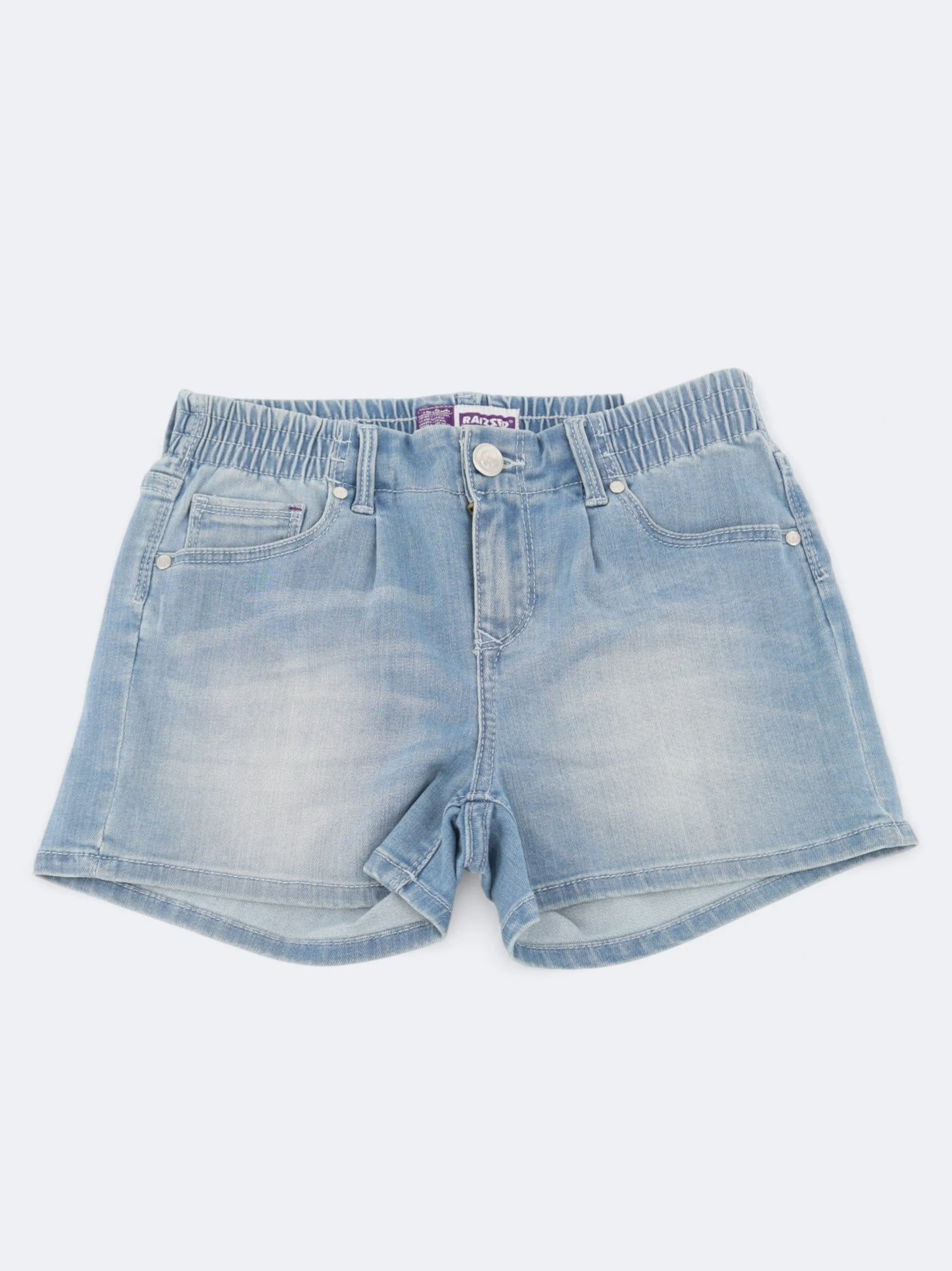 Kids Girl's Washed Denim Shorts,Blue