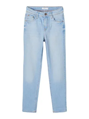 Kids Girl's Washed Jeans,Blue