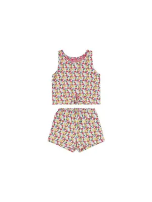 Kid's Gril's 2 Pcs Tank Top & Short Set,Indigo