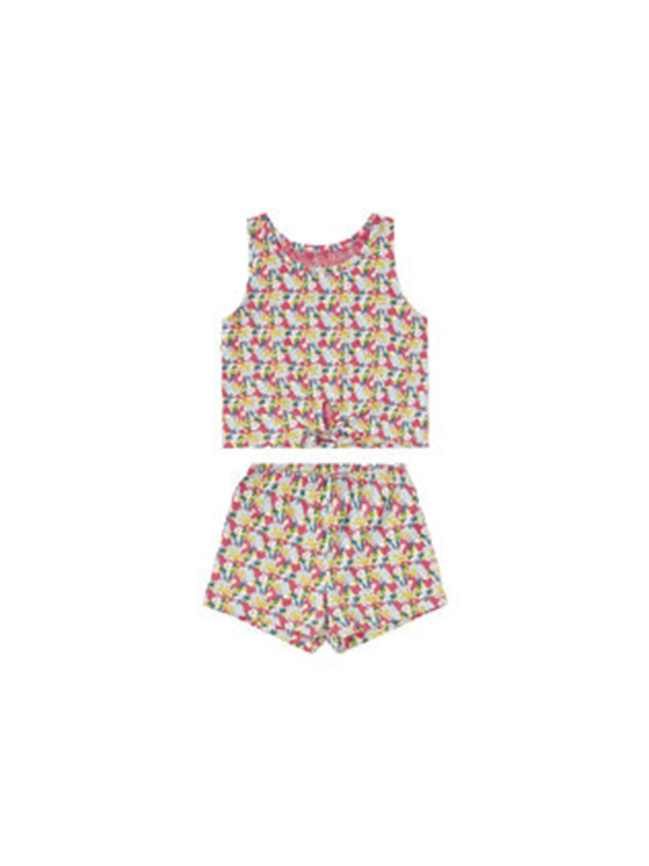 Kid's Gril's 2 Pcs Tank Top & Short Set,Indigo