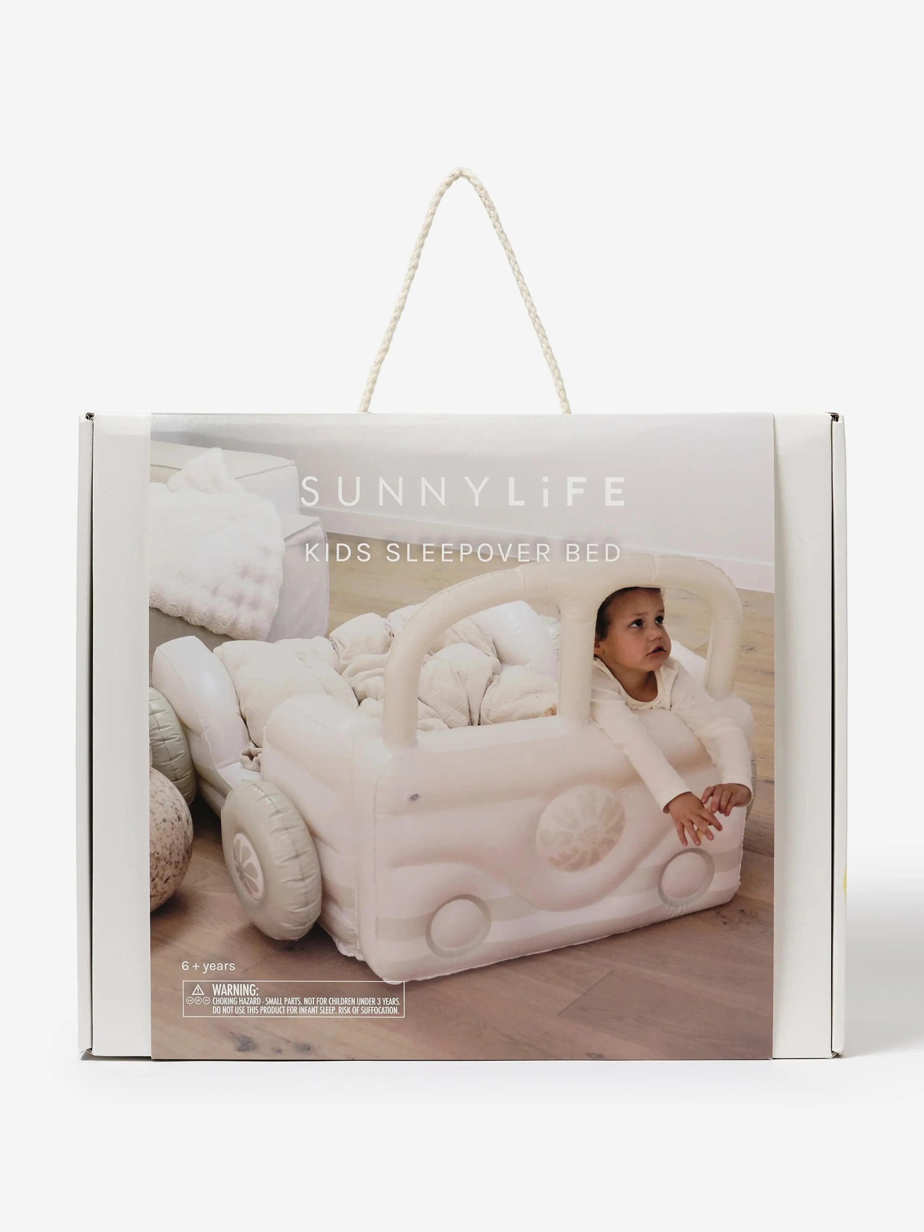 Kids Sleepover Bed Summer Van in Beige (160cm)