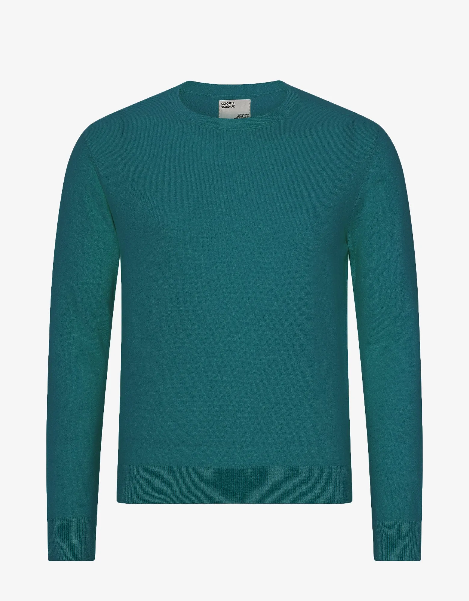 Light Merino Wool Crew - Ocean Green