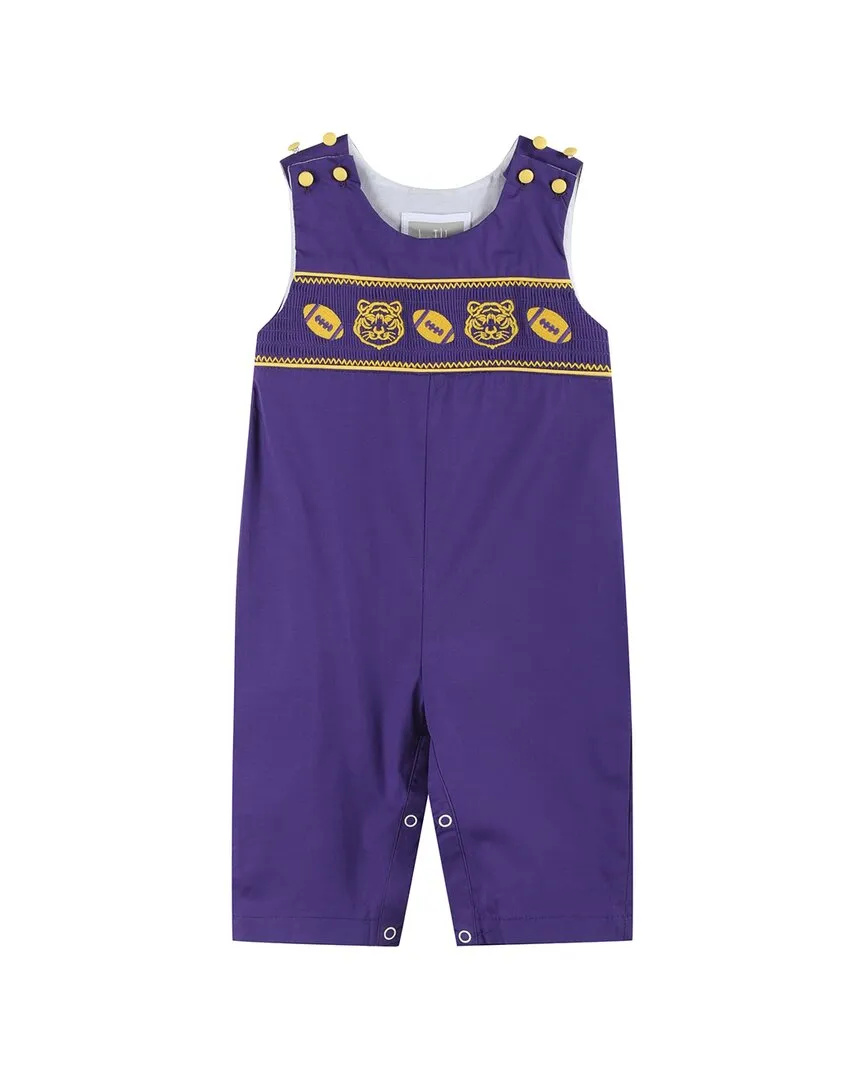 Lil Cactus Football & Tiger Smocked Overall