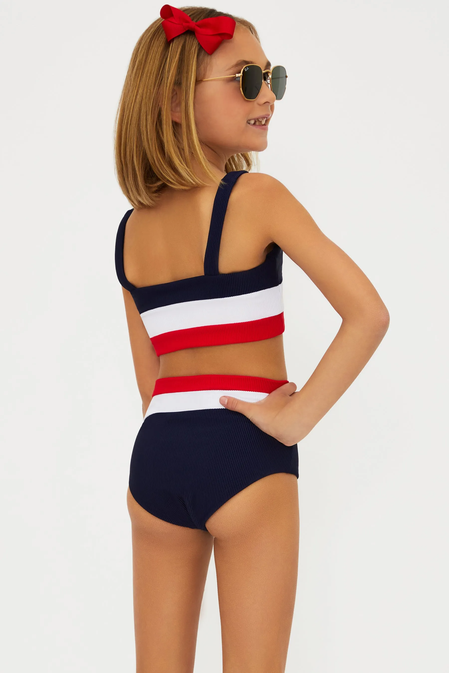 Little Mackenzie & Heidi Set Americana Colorblock Beach Riot