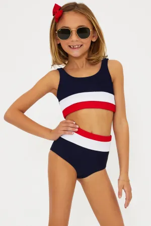 Little Mackenzie & Heidi Set Americana Colorblock Beach Riot