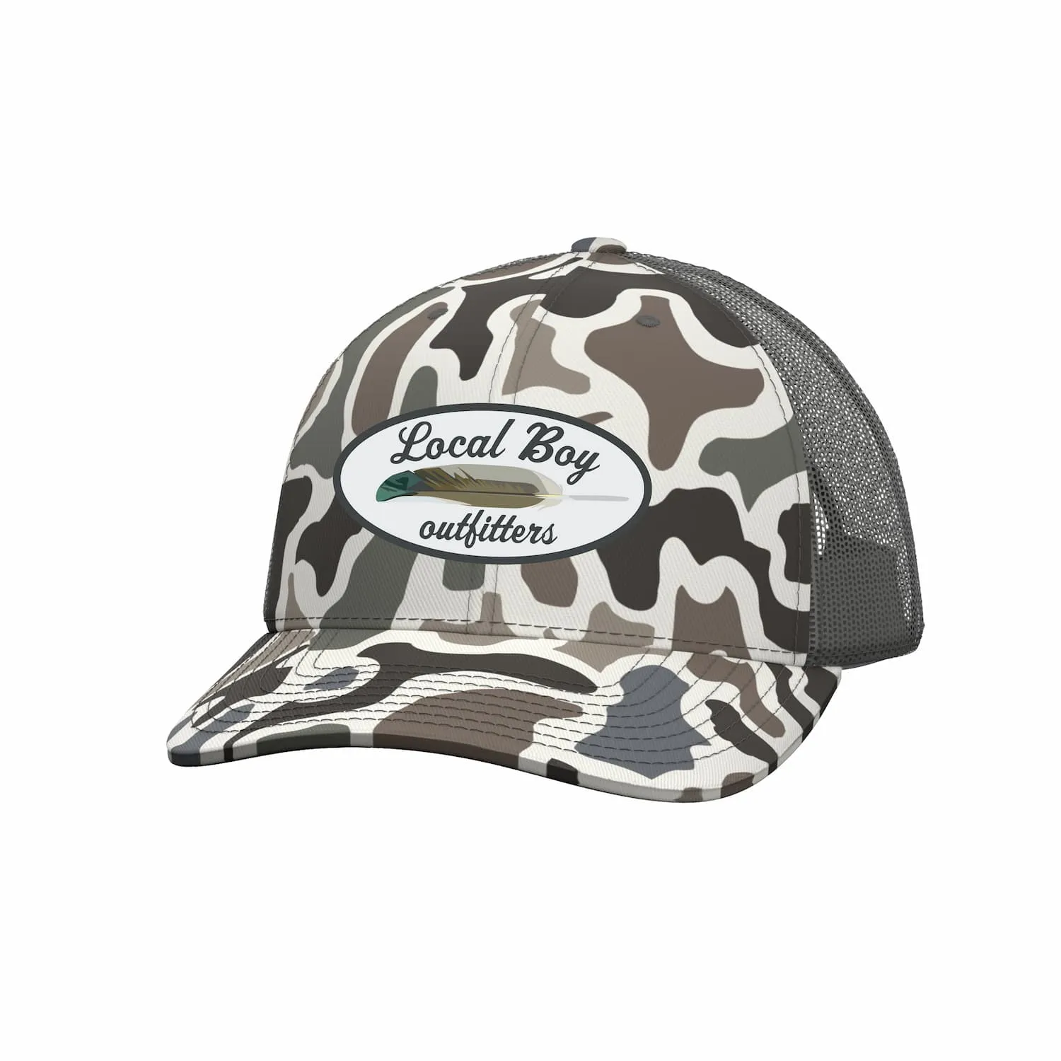 Local Boy Outfitters Wood Duck Feather Patch Trucker Hat