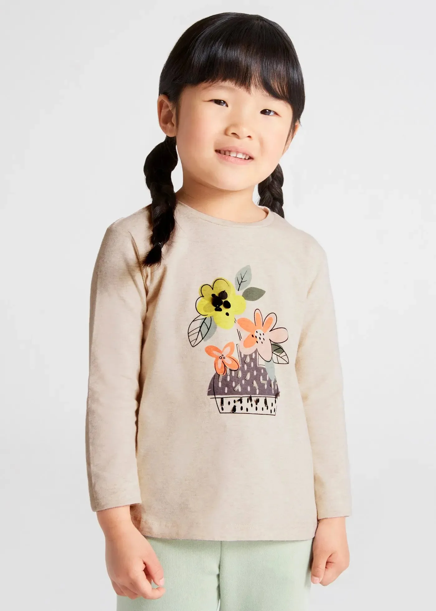Long Sleeved Applique T-shirt Girl | Mayoral