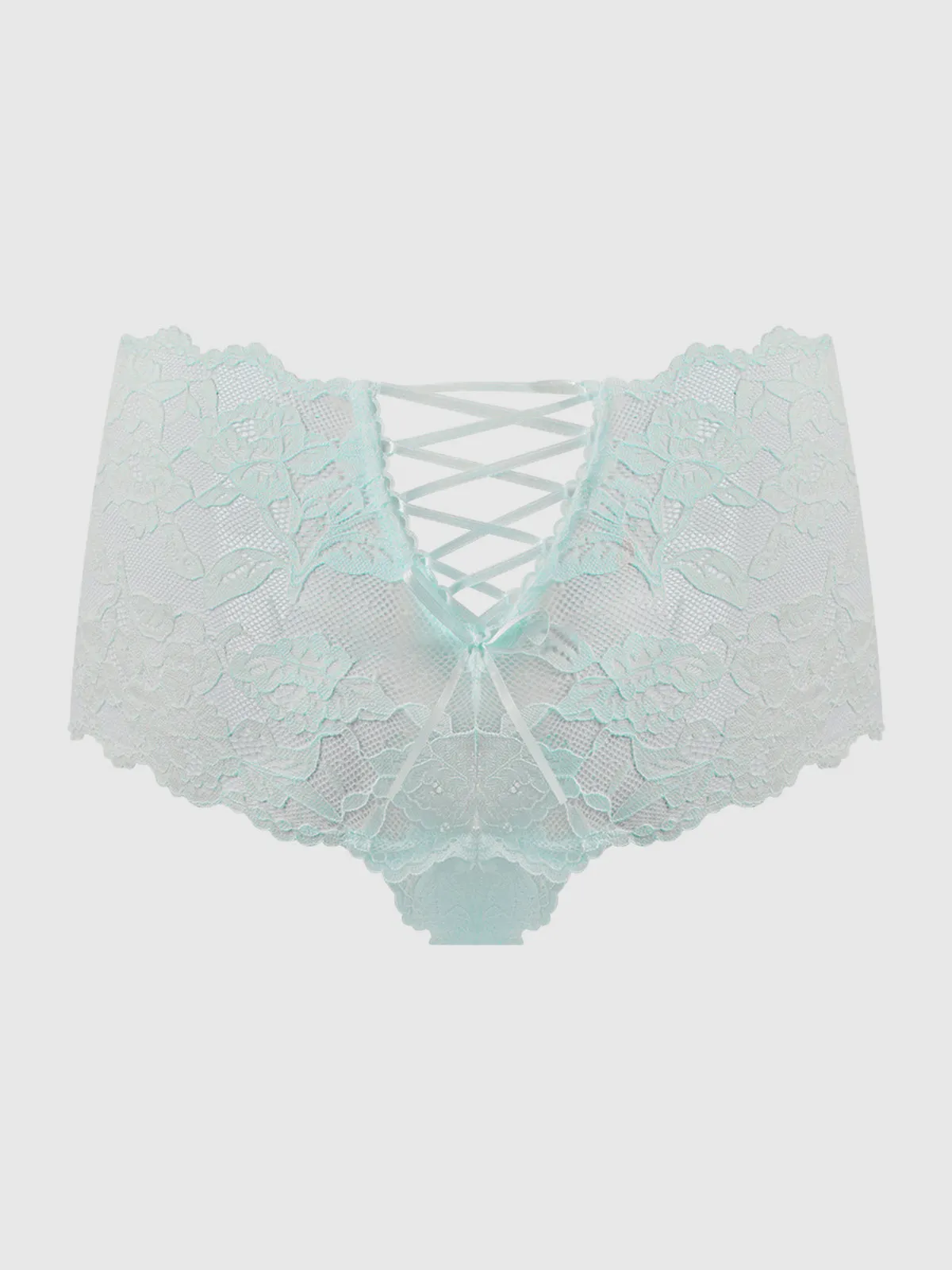 Mabel Crotchless Lace Up Back Cheeky