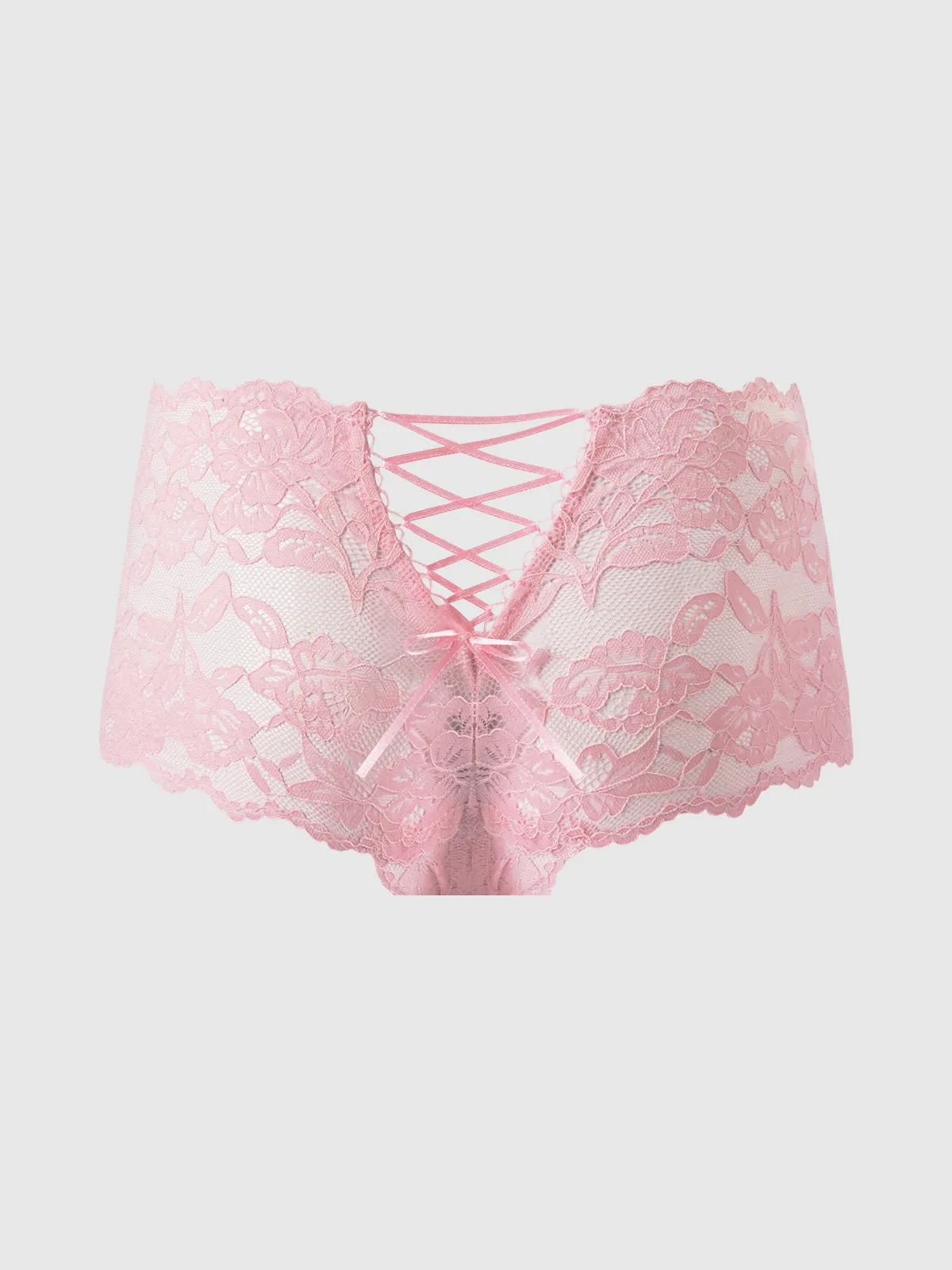 Mabel Crotchless Lace Up Back Cheeky