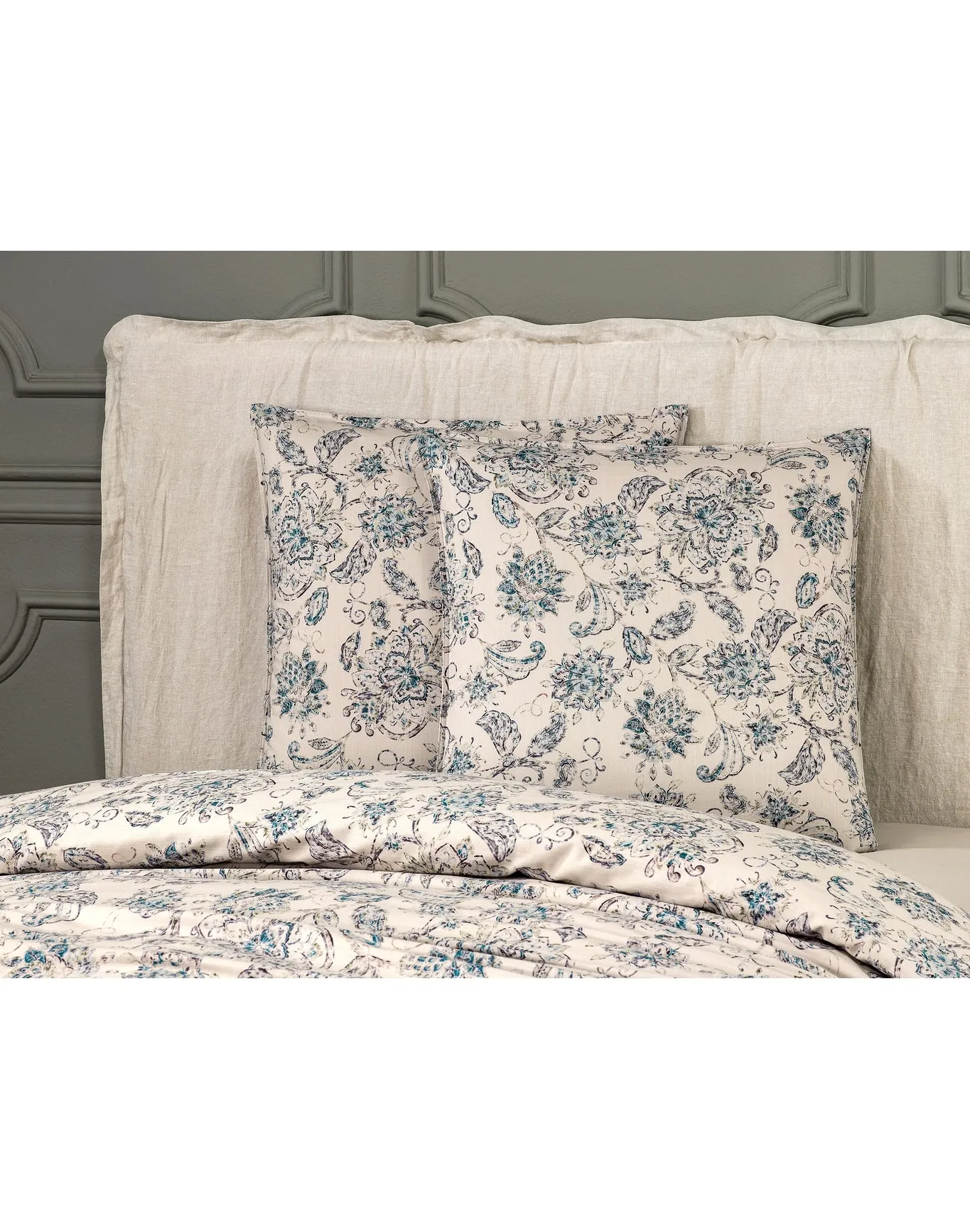 Madeleine Pillowcase | Natural Beige x Blue TOGAS