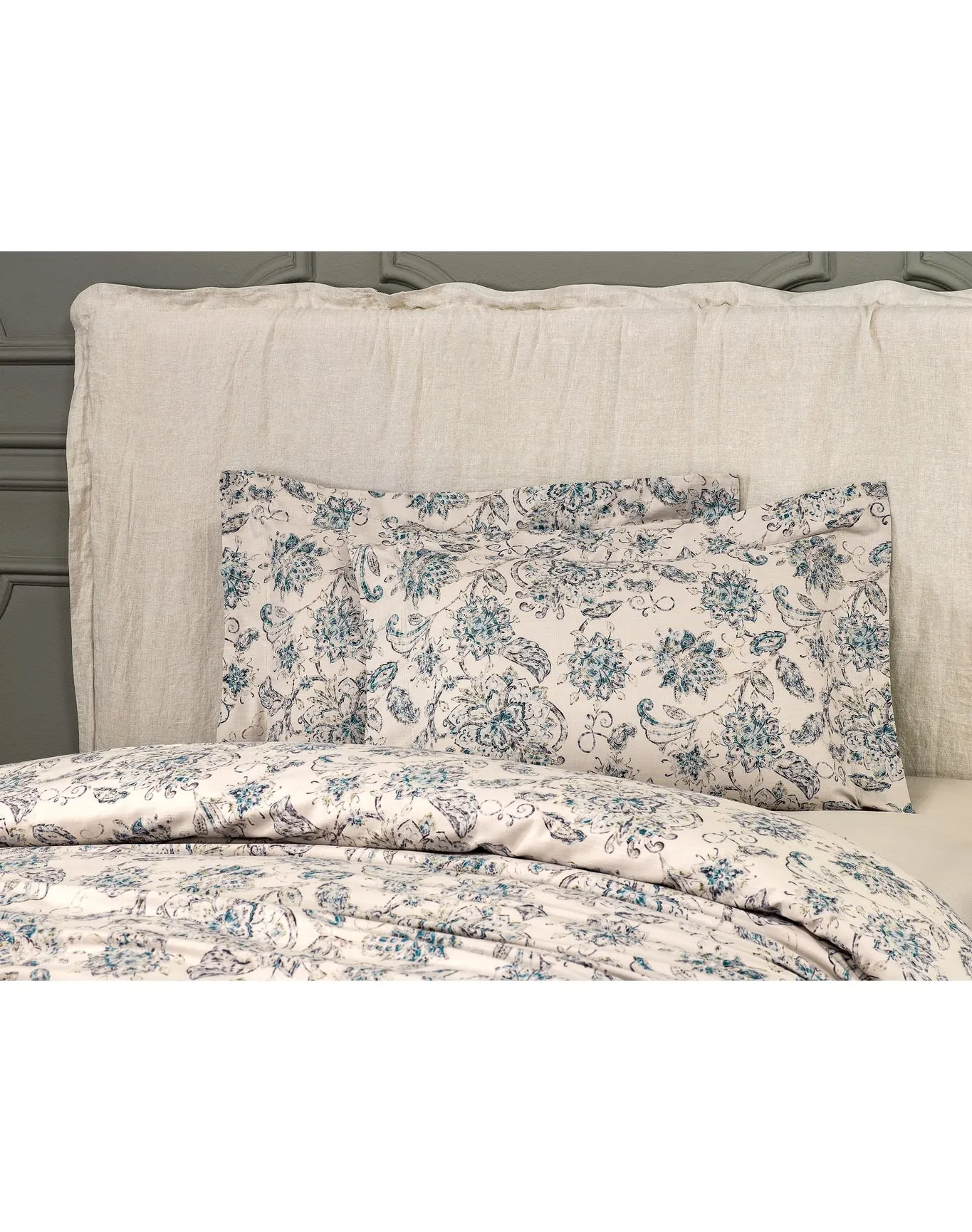 Madeleine Pillowcase | Natural Beige x Blue TOGAS
