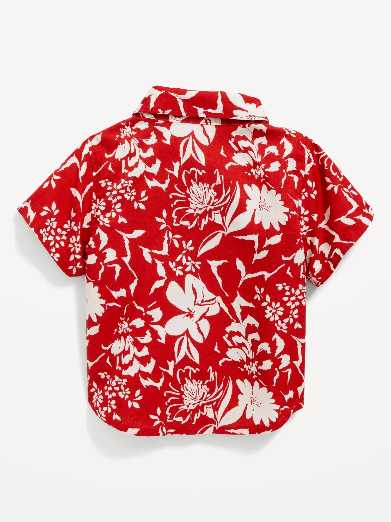 Matching Short-Sleeve Printed Poplin Shirt for Toddler Boys