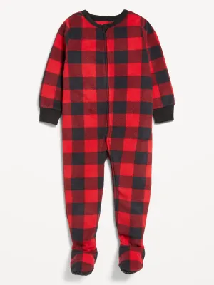 Matching Unisex 2-Way-Zip Microfleece Pajama One-Piece for Toddler & Baby