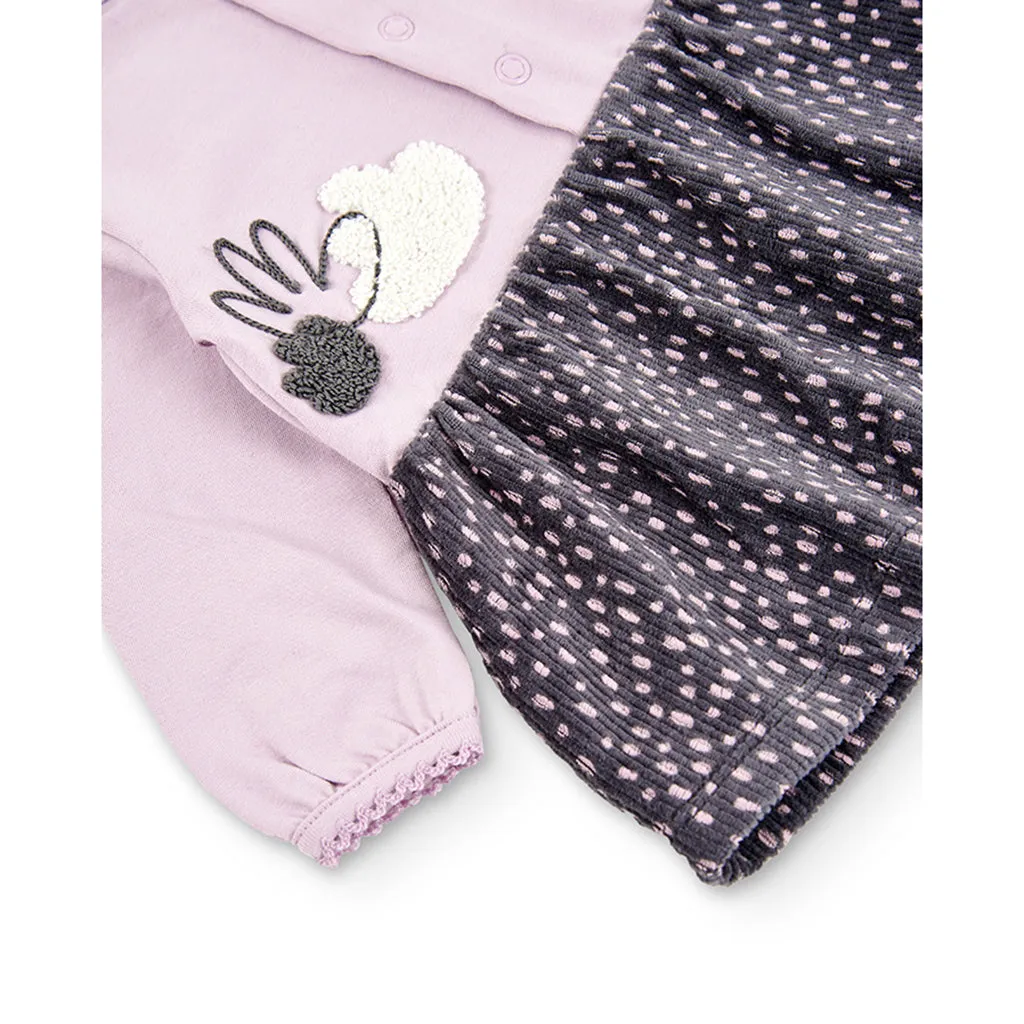 Mauve Floral Knitted Dress
