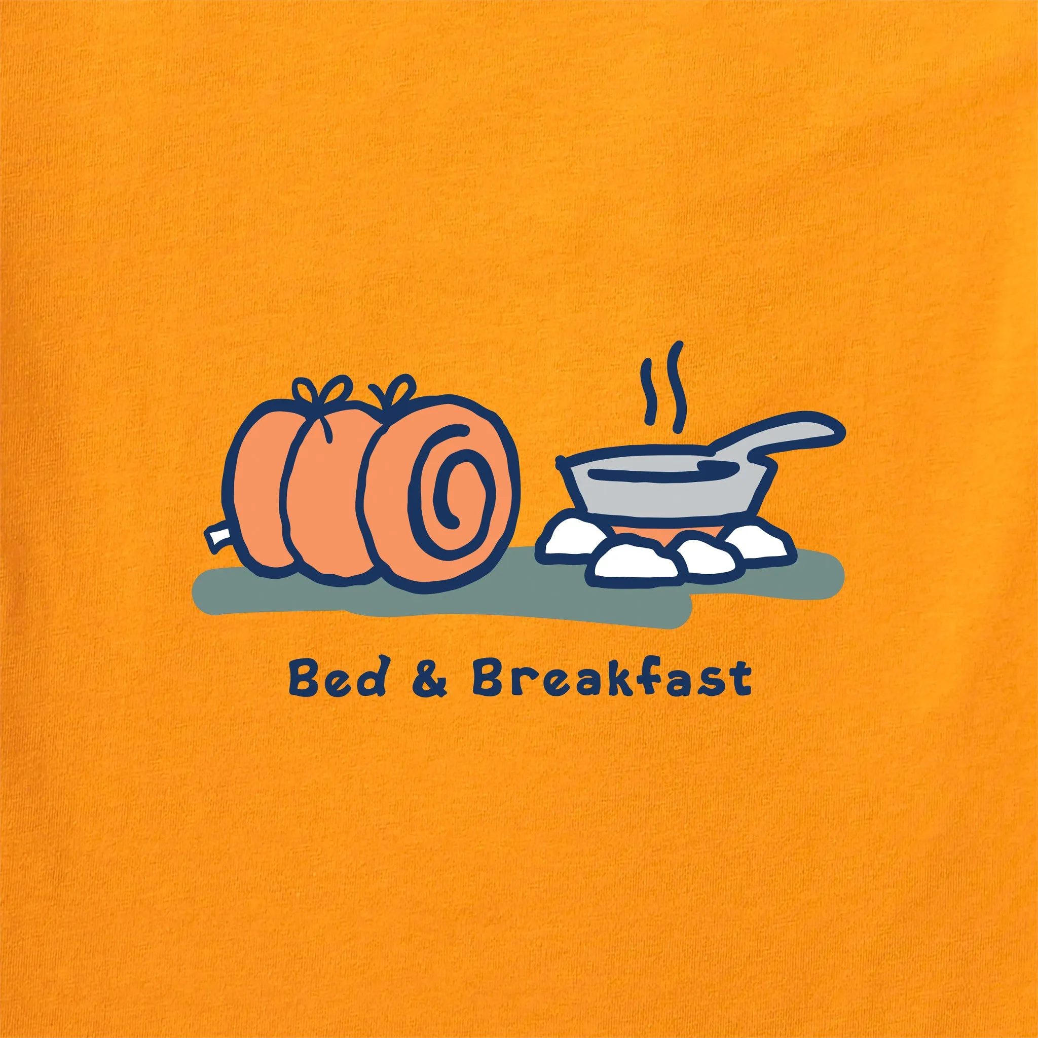 Men's Bed and Breakfast Camping Short Sleeve Crusher Tee LIFE IS GOOD