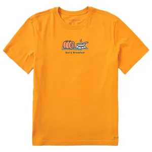 Men's Bed and Breakfast Camping Short Sleeve Crusher Tee LIFE IS GOOD