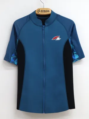 Men's Brand Logo Printed Surfing Top,Blue