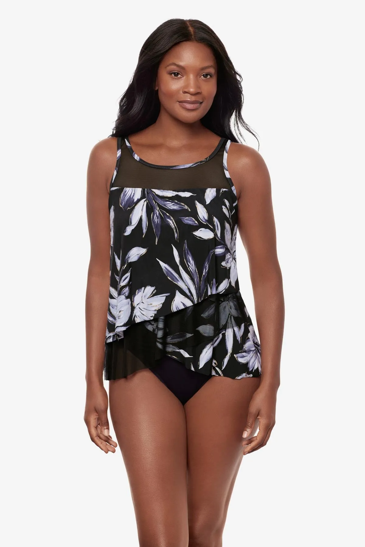 Mirage Tankini Top in Fiore Di Luna