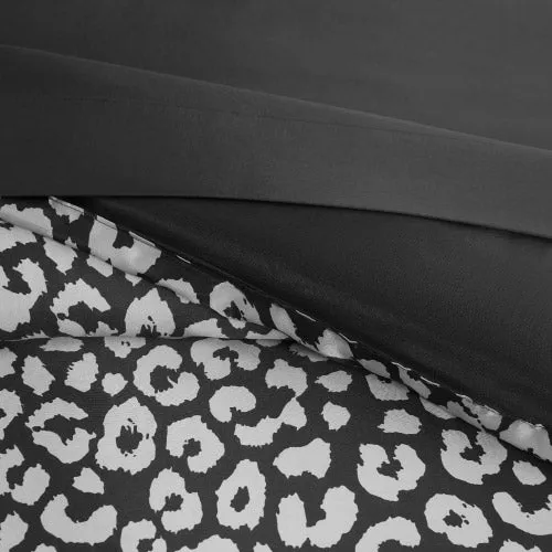 Modern Leopard Satin Bed in a Bag Bedding Set Juicy Couture