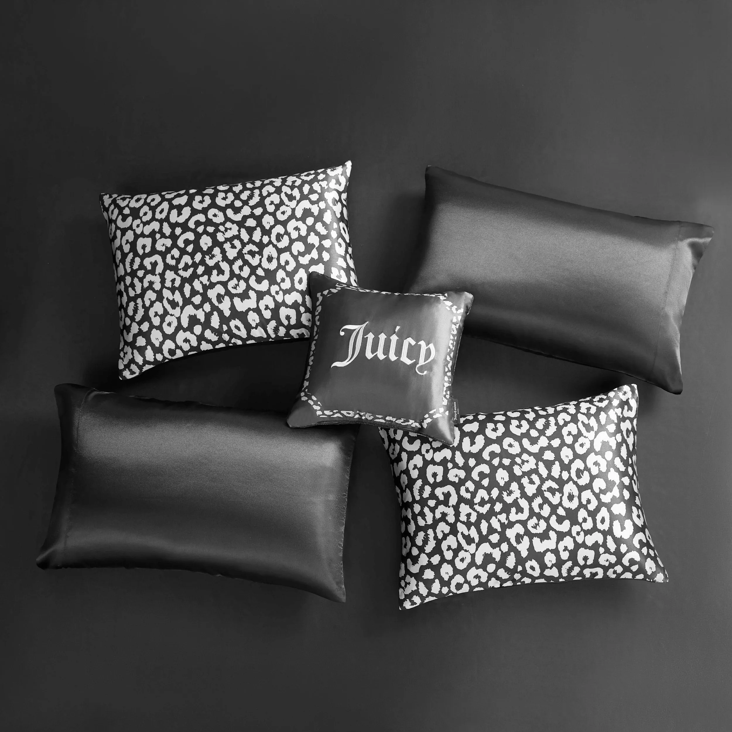 Modern Leopard Satin Bed in a Bag Bedding Set Juicy Couture