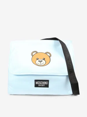 Moschino Baby Bear Logo Changing Bag in Blue (60cm)