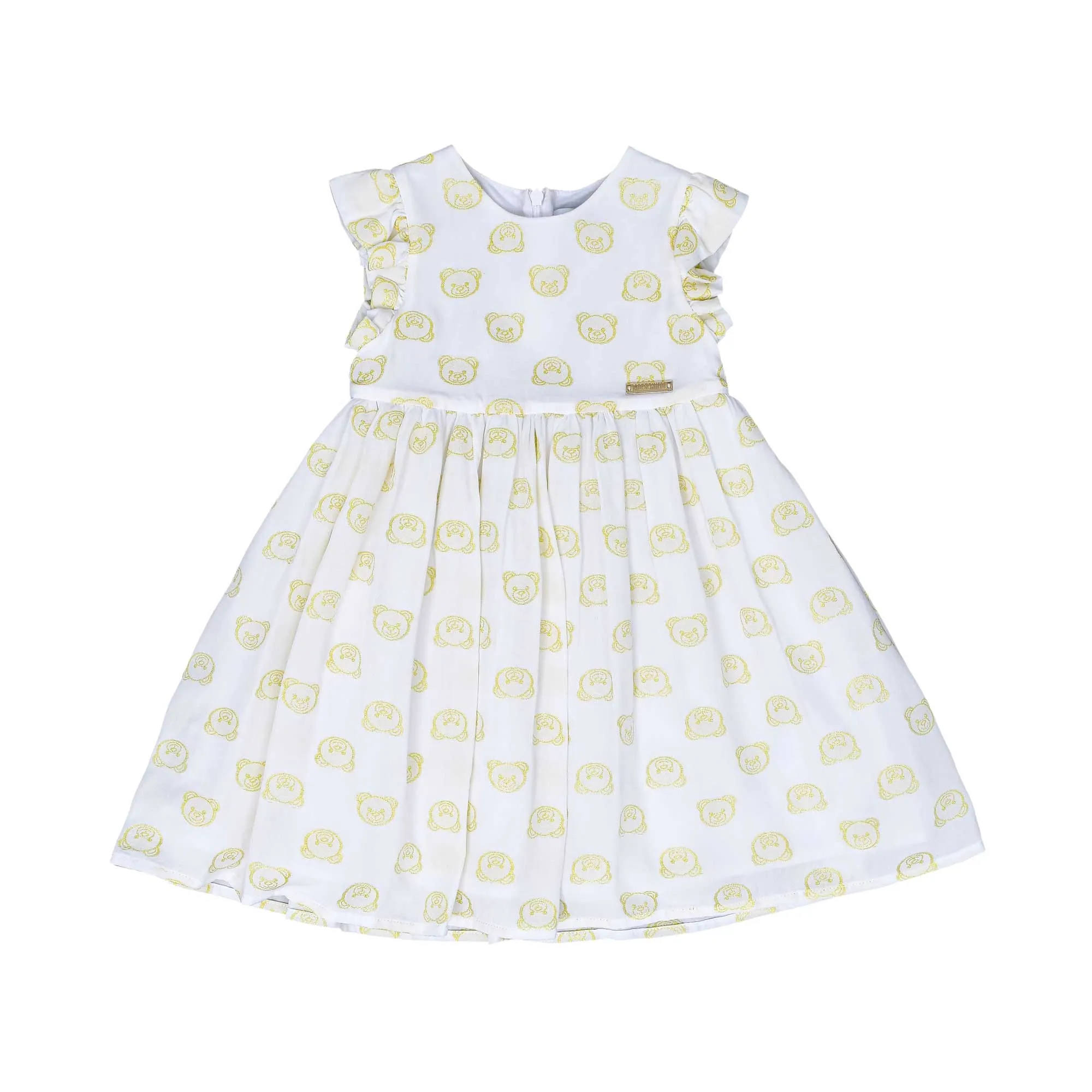 Moschino Kids Baby Girl's White & Gold Dress