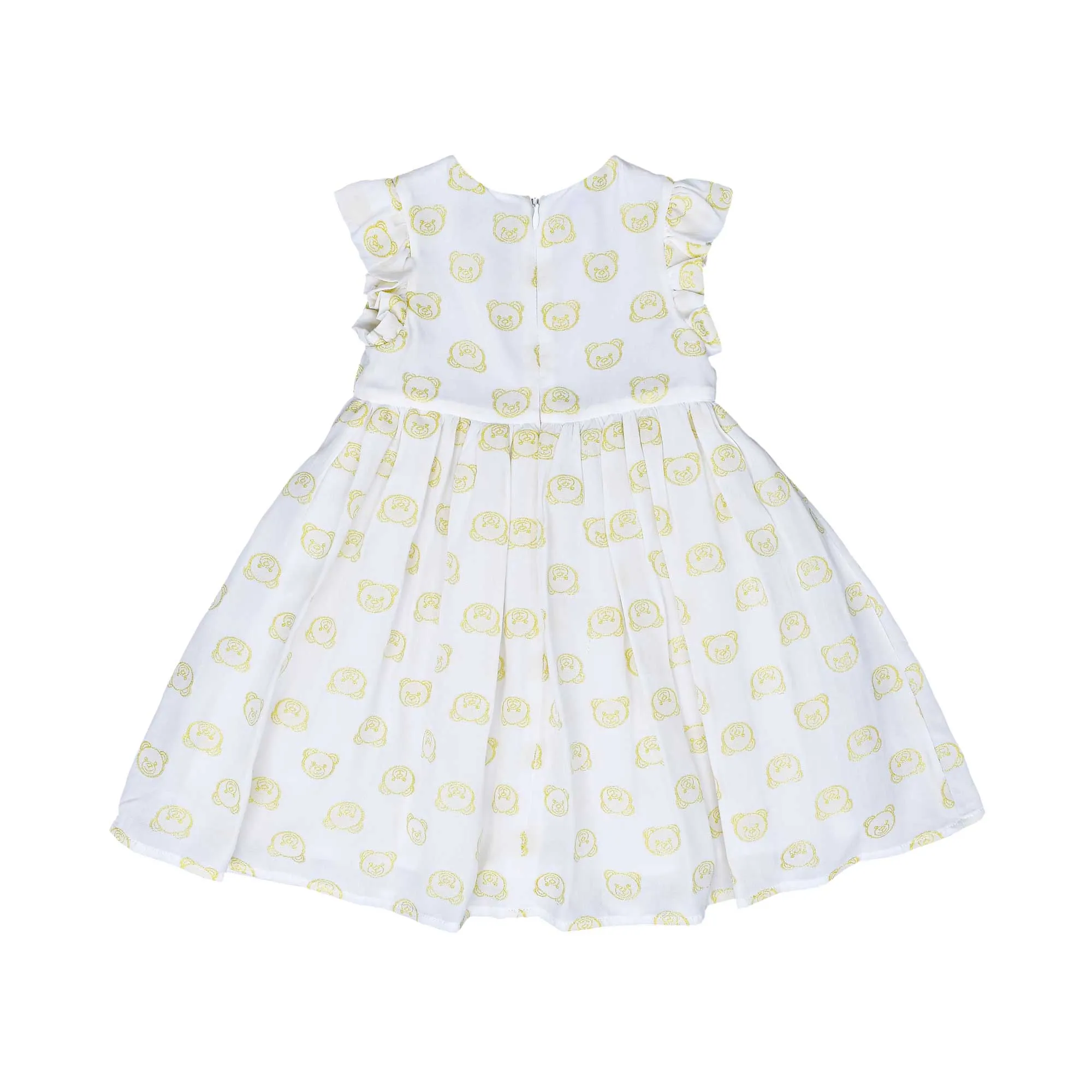 Moschino Kids Baby Girl's White & Gold Dress