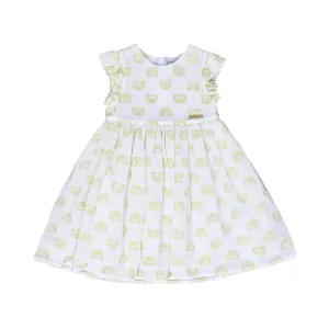 Moschino Kids Baby Girl's White & Gold Dress